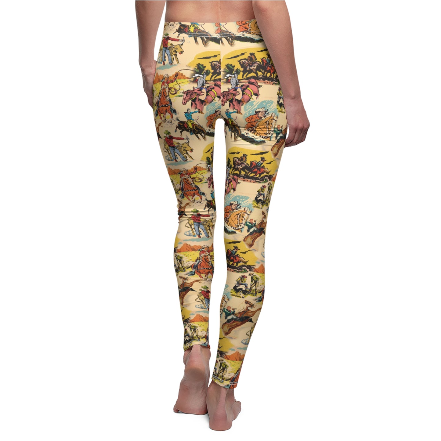 Western Cowboy Womens Leggings Stretch Pants - Saiko Studio