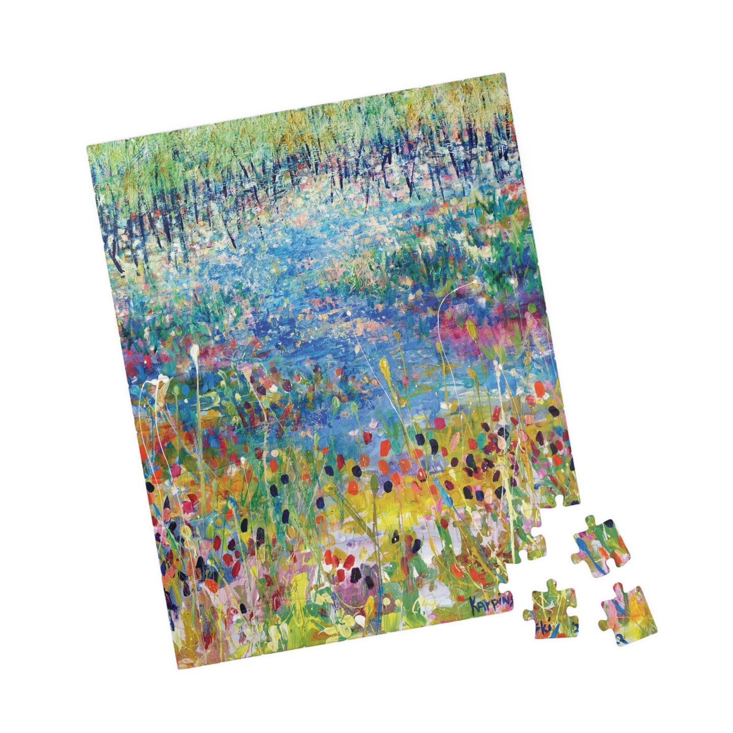 Landscape Nature Art Adult Wood Jigsaw Puzzle - Paths and Journeys by Leslie Karpinski