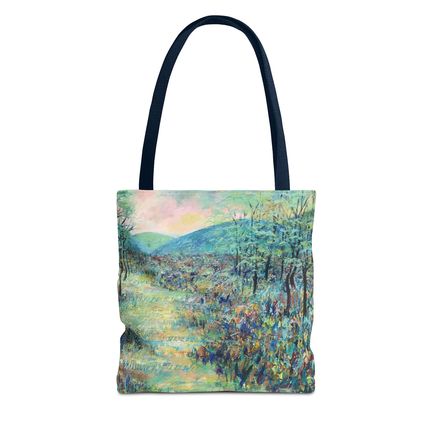 Landscape Nature Art Tote Bag Canvas Shopping Bag - Valle Crucis by Leslie Karpinski