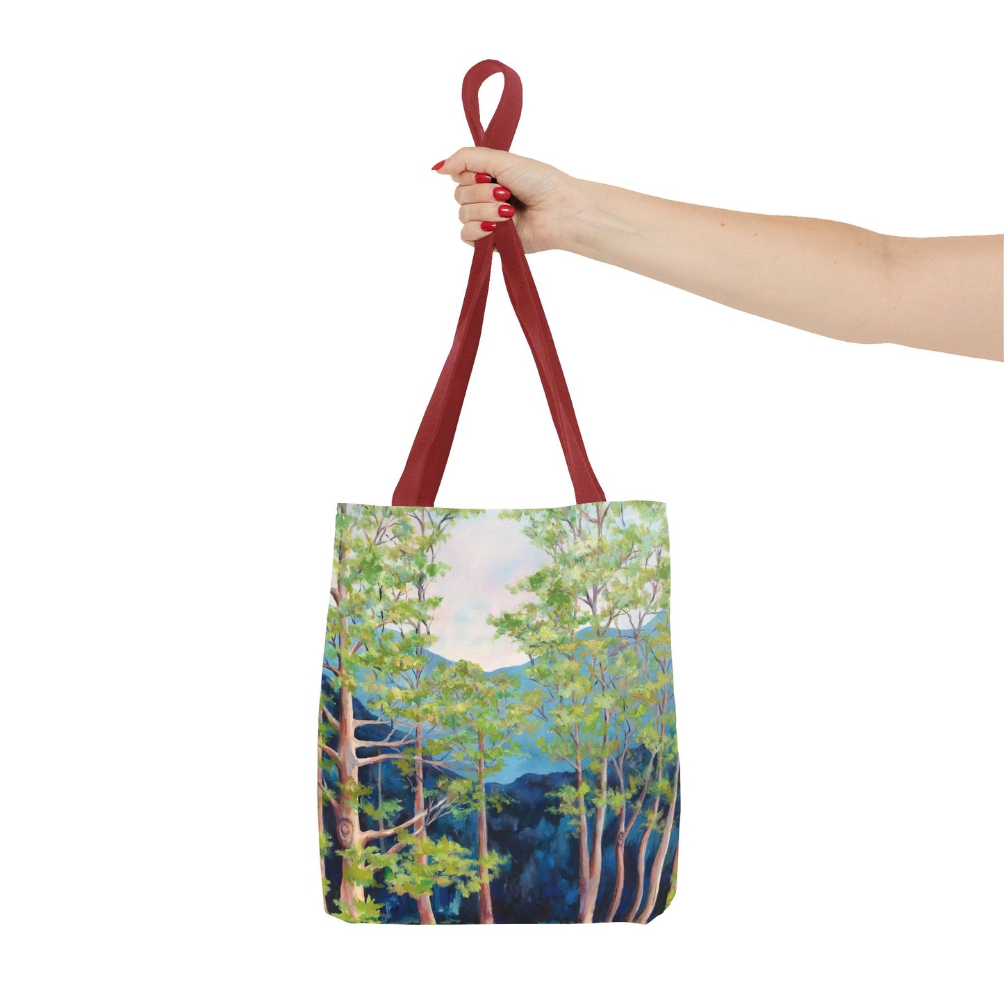 Tree Landscape Art Tote Bag Canvas - Strong Tree by Leslie Karpinski
