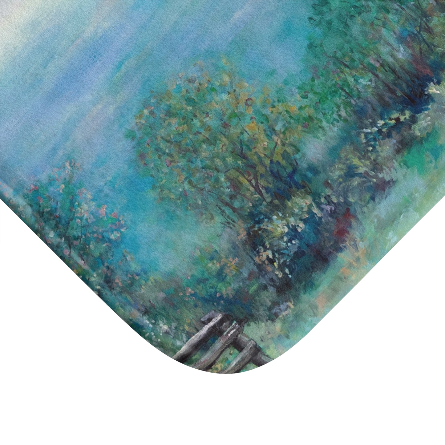 Mountain Landscape Memory Foam Non Slip Bath Mat - Roaring Gap - Leslie Karpinski