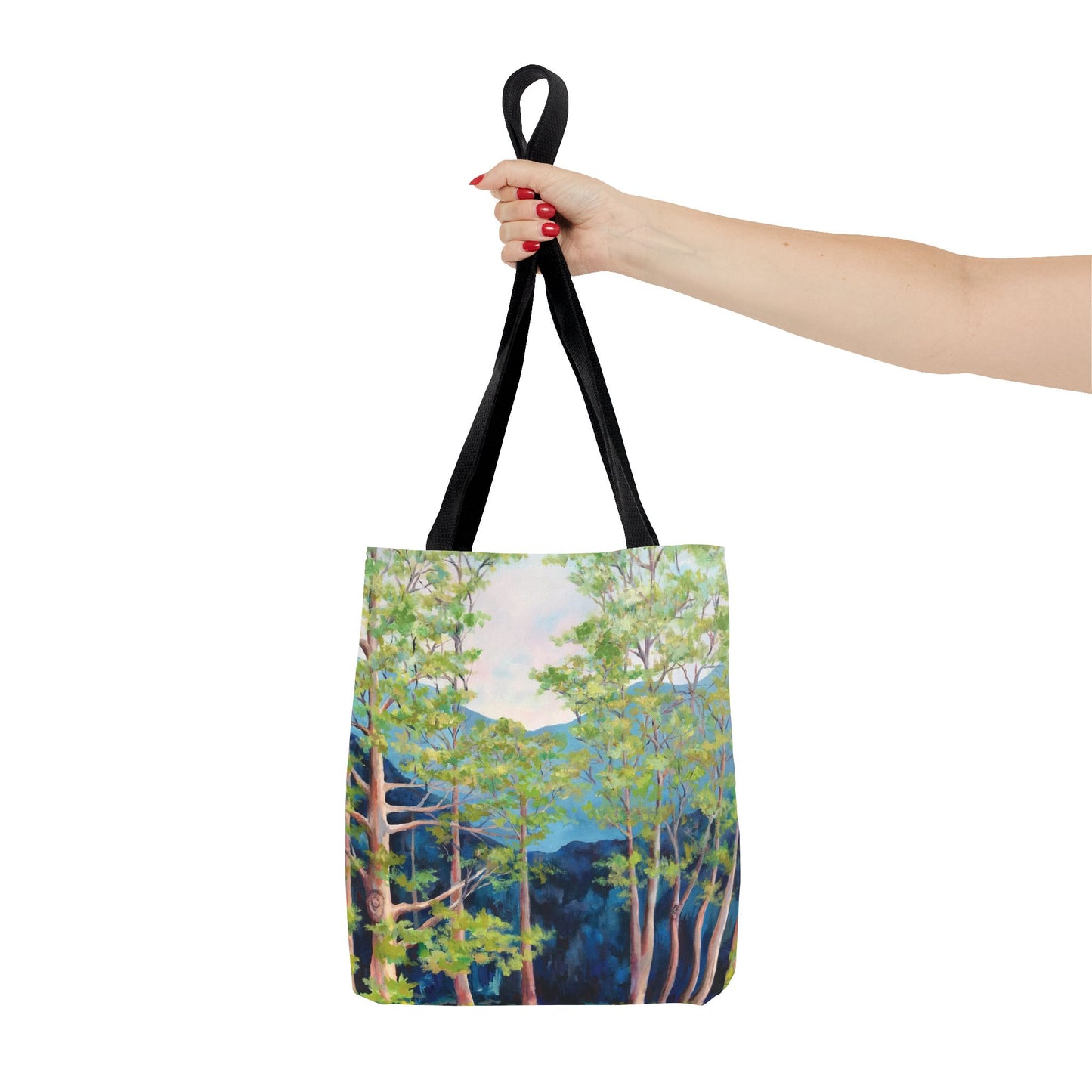 Tree Landscape Art Tote Bag Canvas - Strong Tree by Leslie Karpinski