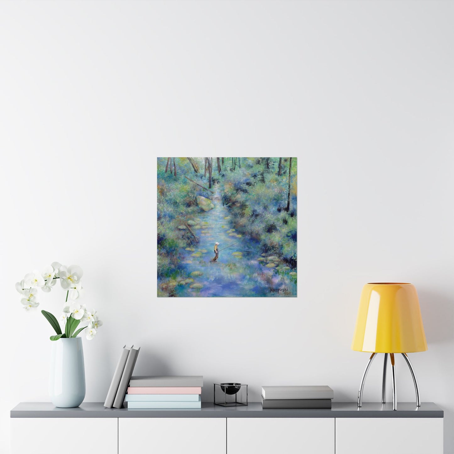 River Art Poster Print Nature Artwork Landscape Painting - River Wonders by Leslie Karpinski