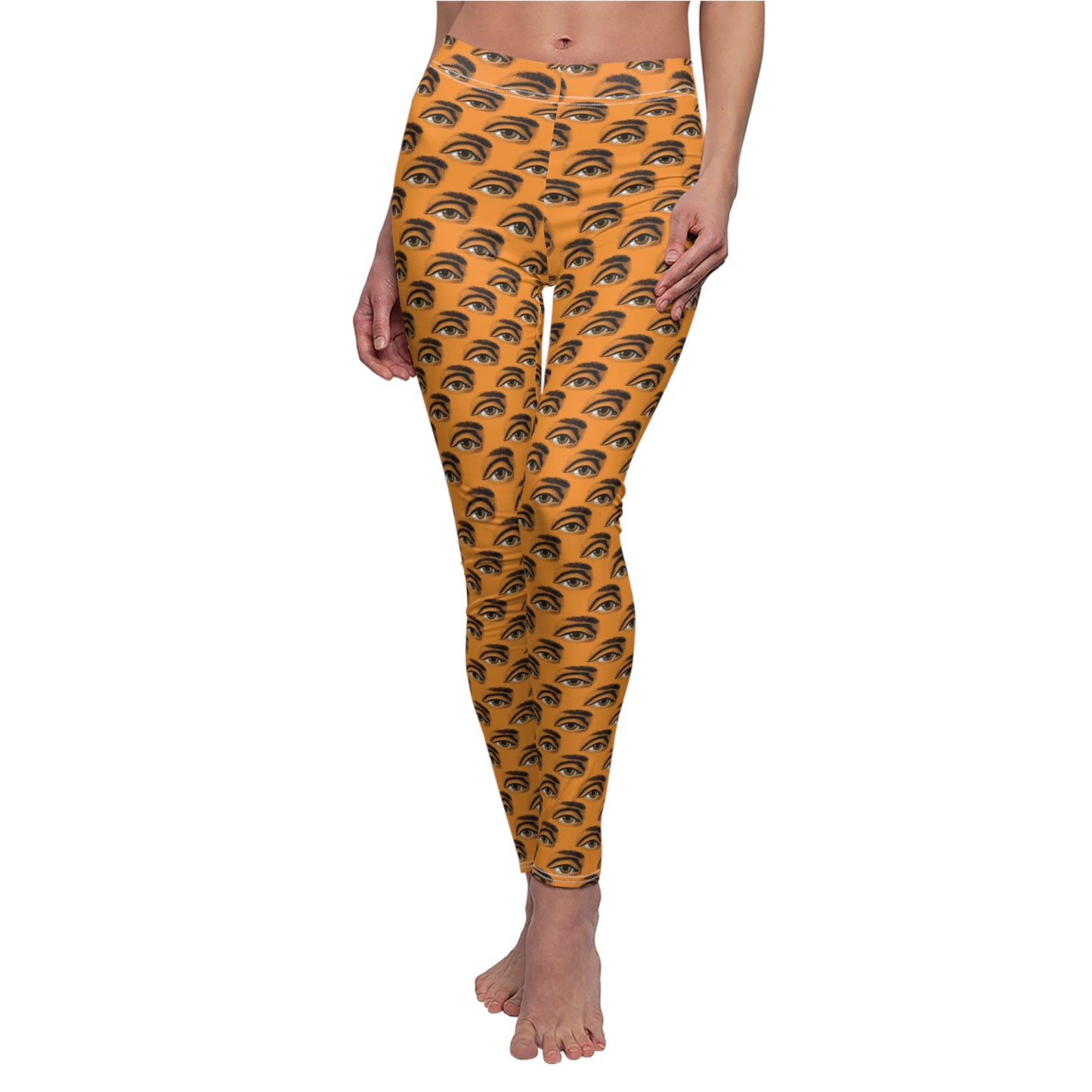 Orange Black Eye Halloween Womens Leggings - Saiko Studio