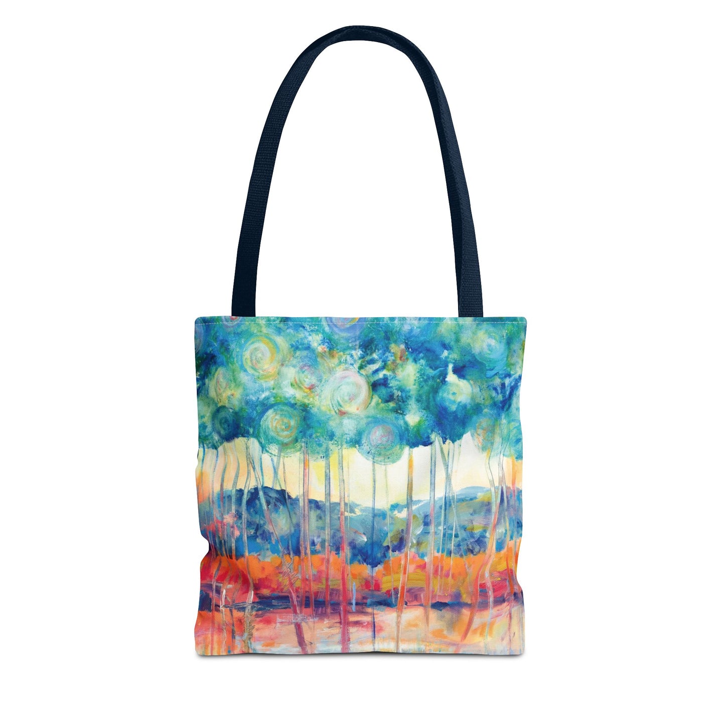 Nature Landscape Art Tote Bag Canvas Shopping Bag - Canopy At Sunset by Leslie Karpinski