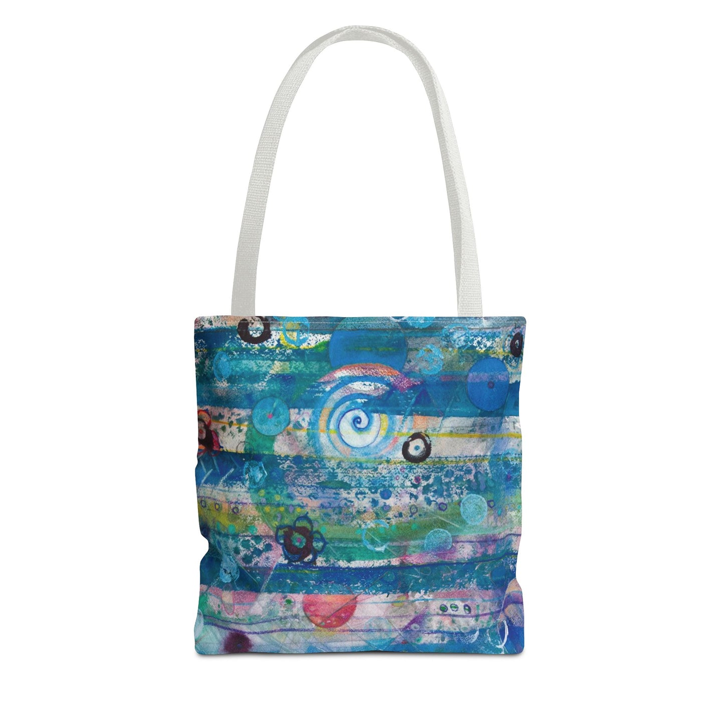 Celestial Sky Abstract Art Canvas Tote Bag - Leslie Karpinski
