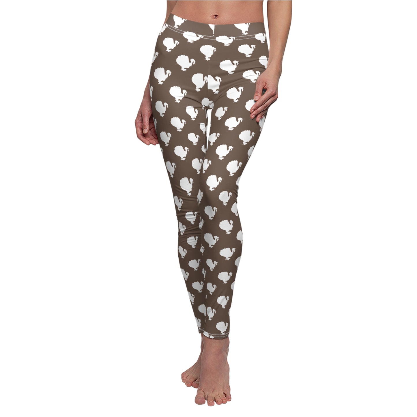 Thanksgiving Brown Turkey Womens Leggings - Saiko Studio