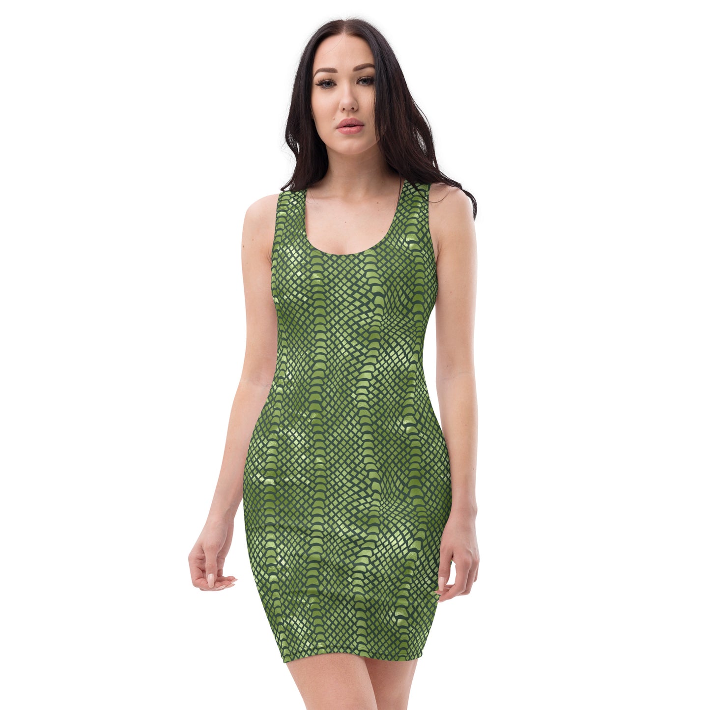 Womens Reptile Snake Print Bodycon Dress - Saiko Studio